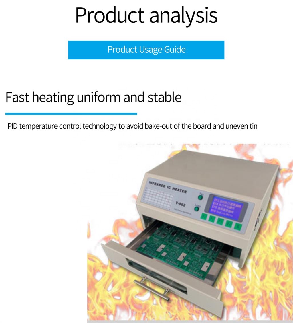 T-962 Desktop Infrared IC Heat - Infrared Bga Rework Station 评论和价格
