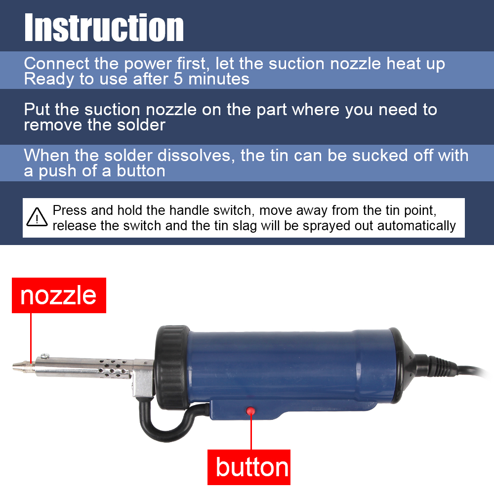 Automatic Remove Pump with 3 S - Desoldering Pump Electric Vacuum Station 评论和价格